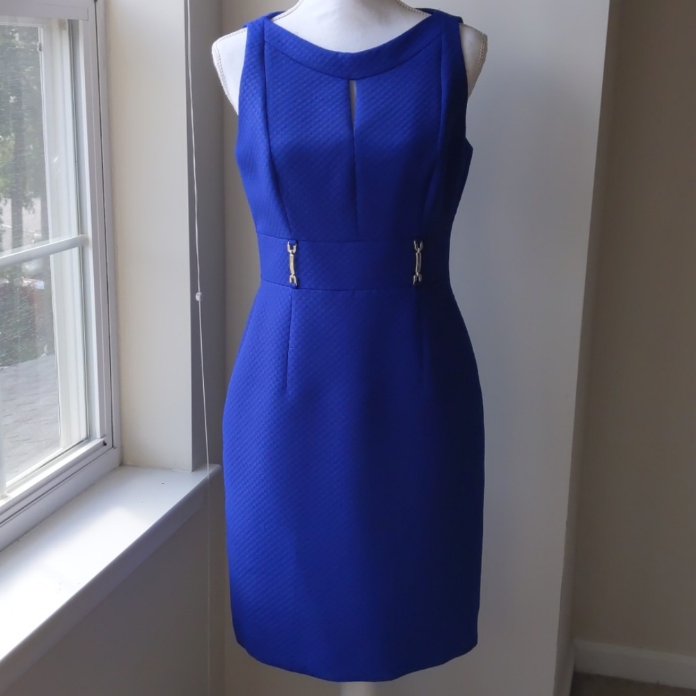 Tahari Levine Studio Royal Blue Dress Sz 4